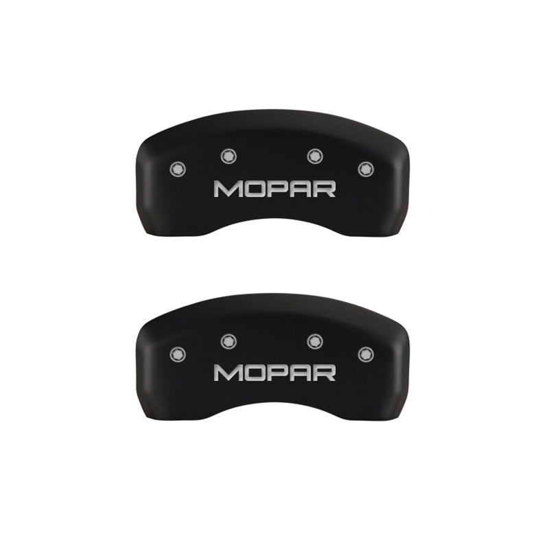 MGP 4 Caliper Covers Engraved Front & Rear MOPAR Red finish silver ch MGP