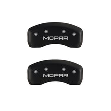 Load image into Gallery viewer, MGP 4 Caliper Covers Engraved Front &amp; Rear MOPAR Red finish silver ch MGP