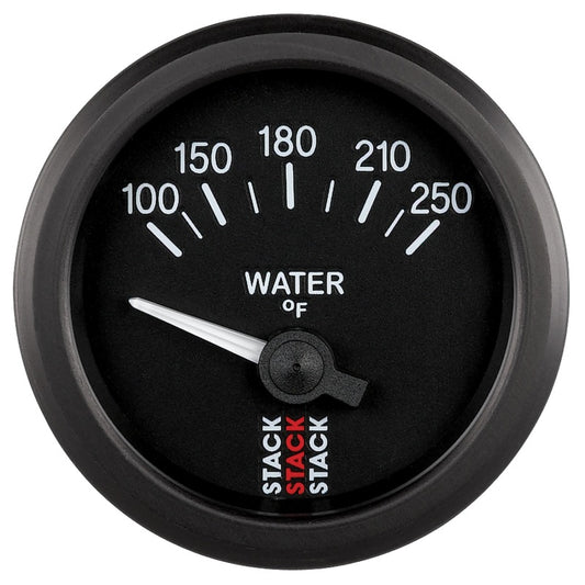 Autometer Stack 52mm 100-250 Deg F 1/8in NPTF Electric Water Temp Gauge - Black ST3208