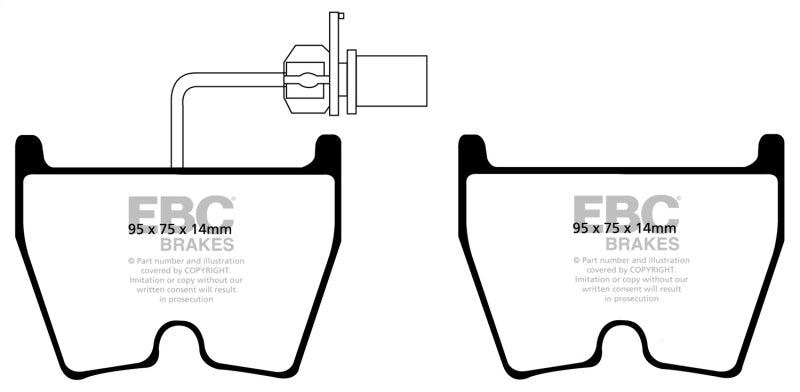 EBC 06-09 Audi RS4 4.2 (Cast Iron Rotors) Bluestuff Front Brake Pads - eliteracefab.com