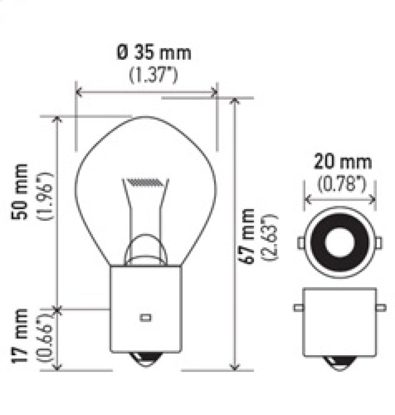 Hella Bulb 635 12V 35W Ba20S B11 F2