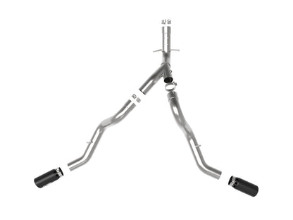 aFe Large Bore-HD 4in 409SS DPF-Back Exhaust System w/Black Tip 20 GM Diesel Trucks V8-6.6L (td) L5P aFe