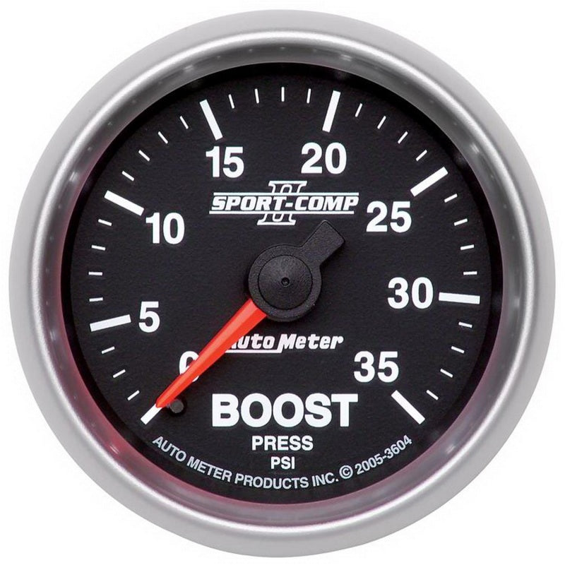 Autometer Sport-Comp II Mechanical 52mm 0-35 PSI Boost Gauge 3604