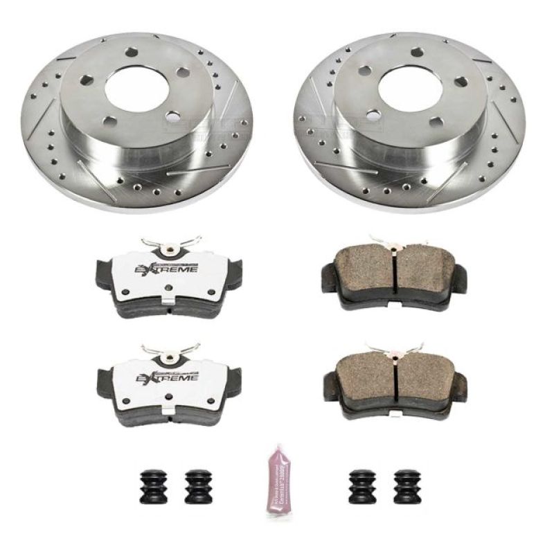 Power Stop 94-04 Ford Mustang Rear Z26 Street Warrior Brake Kit - eliteracefab.com