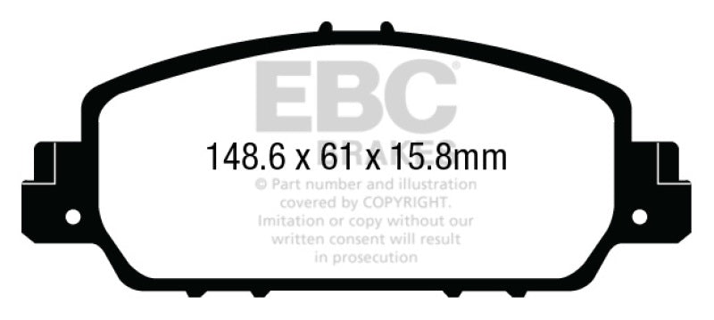 EBC 13+ Honda Accord Coupe 2.4 EX Ultimax2 Front Brake Pads - eliteracefab.com