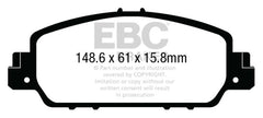 EBC 13+ Honda Accord Coupe 2.4 EX Yellowstuff Front Brake Pads - eliteracefab.com