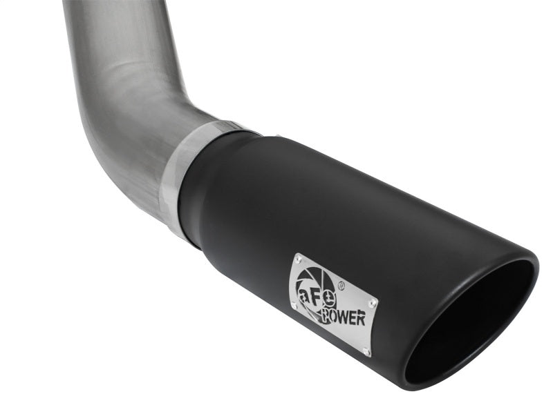 aFe MACHForce XP Exhaust Large Bore 5in DPF-Back Alu. 13-15 Dodge Trucks L6-6.7L (td) *Black Tip - eliteracefab.com