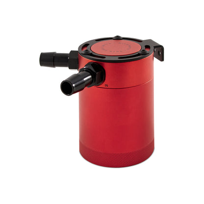 Mishimoto Compact Baffled Oil Catch Can - 2-Port - Red - eliteracefab.com