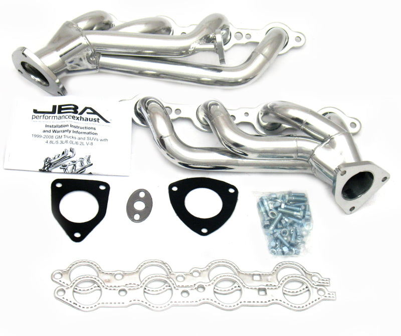 JBA 99-02 GM Truck 6.0L LS w/o A.I.R. w/EGR 1-5/8in Primary Silver Ctd Cat4Ward Header JBA