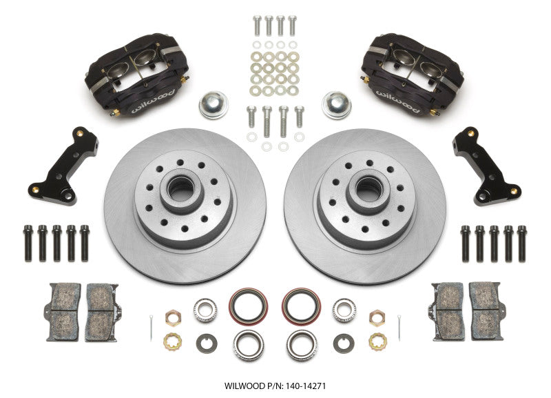 Wilwood Forged Dynalite Front Kit 11.03in 1 PC Rotor&Hub 74-80 Pinto/Mustang II Disc Spindle only Wilwood