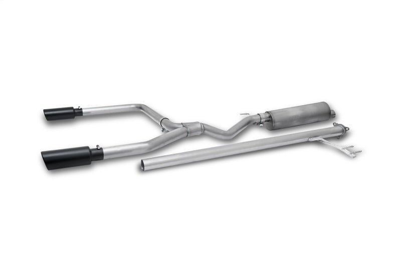 Gibson 17-20 Honda Ridgeline 3.5L Black Elite Dual Split Cat-Back Exhaust - Stainless - eliteracefab.com