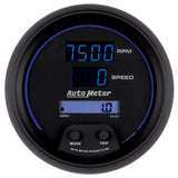 Autometer 85.7mm Black Digital 8000rpm/160mph or 260kmph Electric Tachometer/Speedometer Combo