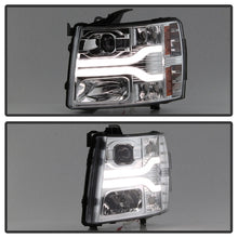 Load image into Gallery viewer, Spyder Chevy Silverado 1500 07-13 Version 3 Projector Headlights - Chrome PRO-YD-CS07V3-LBDRL-C - eliteracefab.com