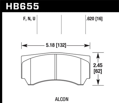 Hawk Performance HPS 5.0 Brake Pads - HB655B.620 Hawk Performance