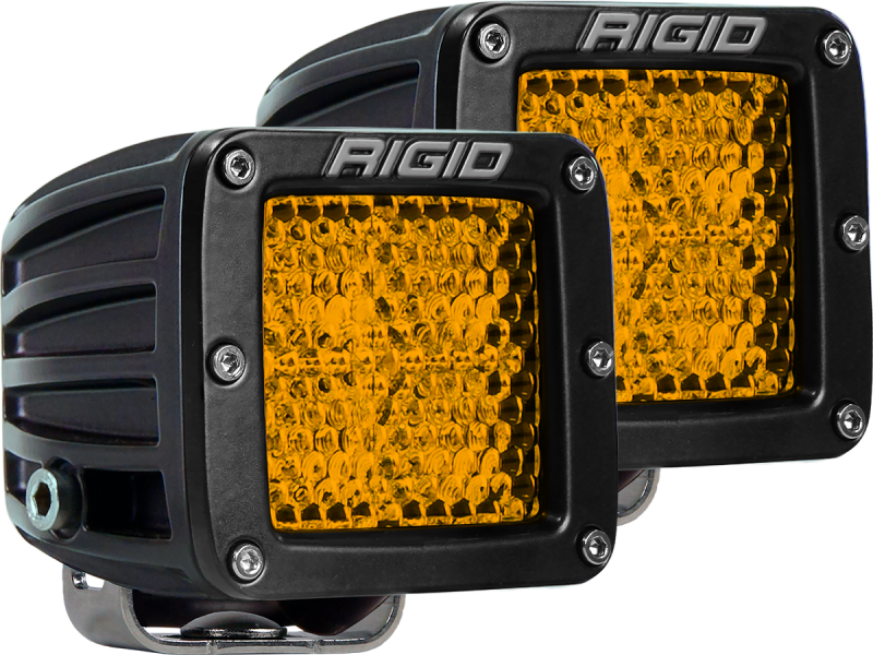 Rigid Industries D-Series - Diffused Rear Facing High/Low - Amber - Pair - eliteracefab.com