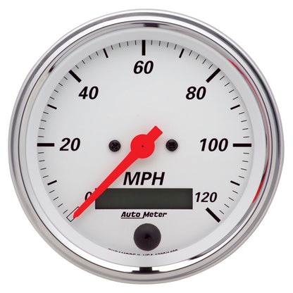 Autometer Arctic White 3-3/8in Kit Box w/Elec Speedo Elec Oil Press, Water Temp, Volt, Fuel Level 1308