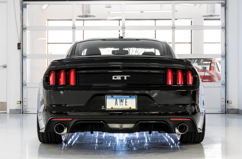 AWE Tuning S550 Mustang GT Cat-back Exhaust - Touring Edition (Chrome Silver Tips) AWE Tuning