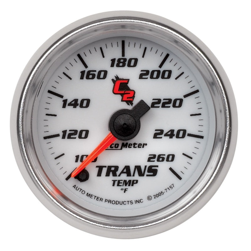 Autometer C2 52mm 100 - 260 Deg. F Electronic Trans Temp Gauge 7157