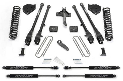 Fabtech 17-21 Ford F250/350 4WD Diesel 6in 4 Link System w/Stealth Shocks - eliteracefab.com