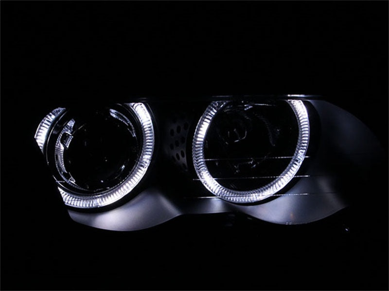 ANZO 1999-2001 BMW 3 Series E46 Projector Headlights w/ Halo Black (CCFL) - eliteracefab.com