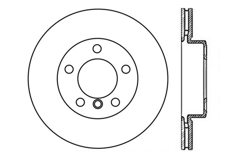 STOPTECH 9/07-09 BMW 328 SLOTTED & DRILLED LEFT FRONT ROTOR, 127.34108L - eliteracefab.com