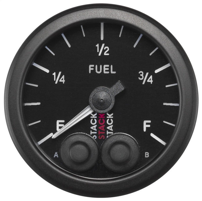 Autometer Stack 52mm 0-280 Ohm Programmable Pro-Control Fuel Level Gauge - Black ST3515
