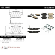 Load image into Gallery viewer, POSIQUIET 08 ACCORD SEDAN REAR BRAKE PADS, 105.13360 - eliteracefab.com