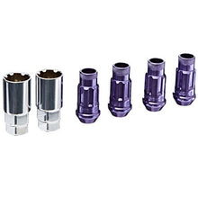 Load image into Gallery viewer, WHEEL MATE MUTEKI SR48 OPEN END LOCKING LUG NUT SET OF 4 – PURPLE 12×1.25 48MM - eliteracefab.com