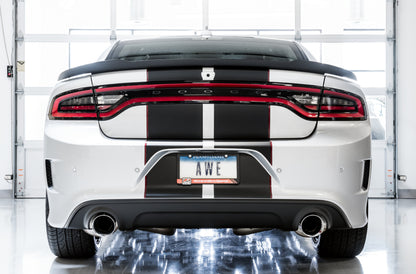 AWE Tuning 2017+ Dodge Charger 5.7L Touring Edition Exhaust - Non-Resonated - Chrome Silver Tips AWE Tuning