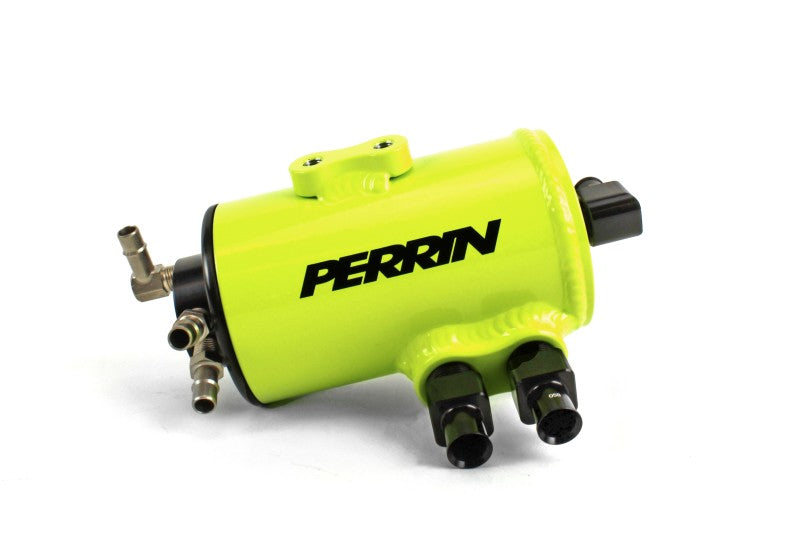 Perrin 02-07 Subaru WRX/STI Air Oil Separator - Neon Yellow - eliteracefab.com