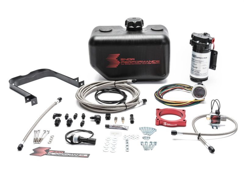 Snow Performance 15-17 Mustang EcB Stg 2 Boost Cooler Water Injection Kit (SS Braid Line & 4AN)