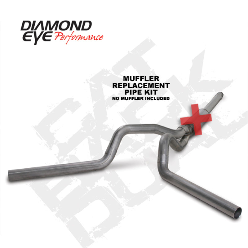 Diamond Eye KIT 4in CB DUAL SS: 94-97 FORD 7.3L F250/F350 PWRSTROKE Diamond Eye Performance