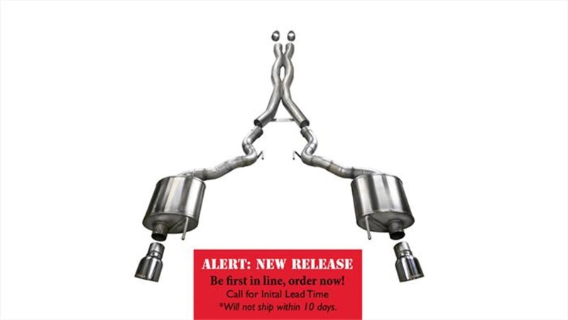 Corsa 15-16 Ford Mustang GT Convertible 5.0L V8 Polished Xtreme Dual Rear Exit Exhaust - eliteracefab.com