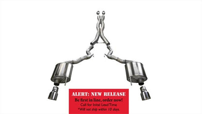 Corsa 15-16 Ford Mustang GT Convertible 5.0L V8 Polished Xtreme Dual Rear Exit Exhaust - eliteracefab.com