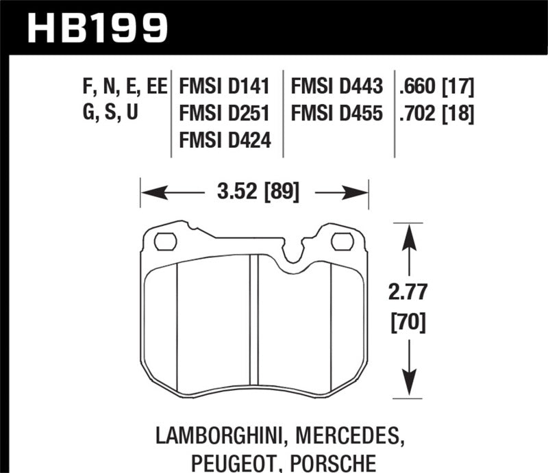 Hawk Performance ER-1 Front Brake Pads - HB199D.702