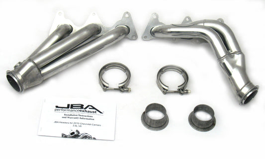 JBA 10-11 Camaro 3.6L V6 1-5/8in Primary Silver Ctd Cat4Ward Header - eliteracefab.com