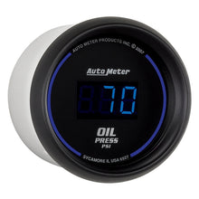 Load image into Gallery viewer, AutoMeter GAUGE; OIL PRESSURE; 2 1/16in.; 100PSI; DIGITAL; BLACK DIAL W/BLUE LED - eliteracefab.com