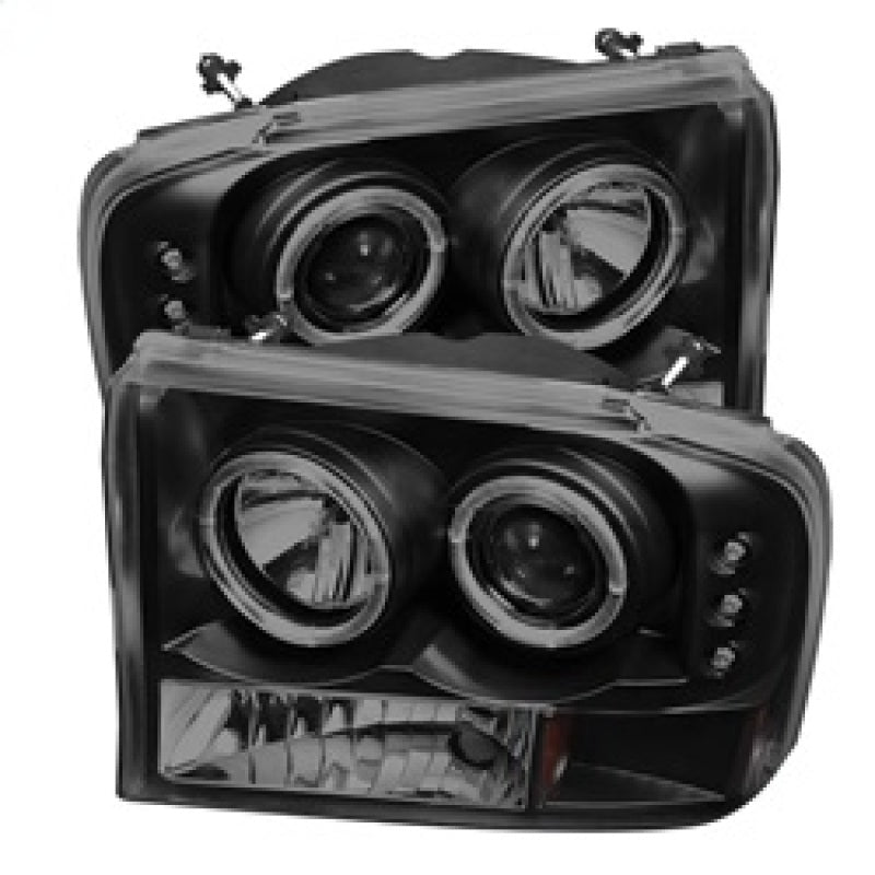 Spyder Ford F250 Super Duty 99-04 Projector Version 2 LED Halo LED Blk Smke PRO-YD-FF25099-1P-G2-BSM - eliteracefab.com