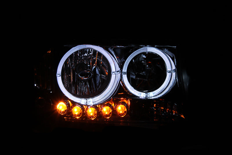 ANZO USA Dodge Dakota / Durango Crystal Headlights Black 1pc; 1997-2004 - eliteracefab.com