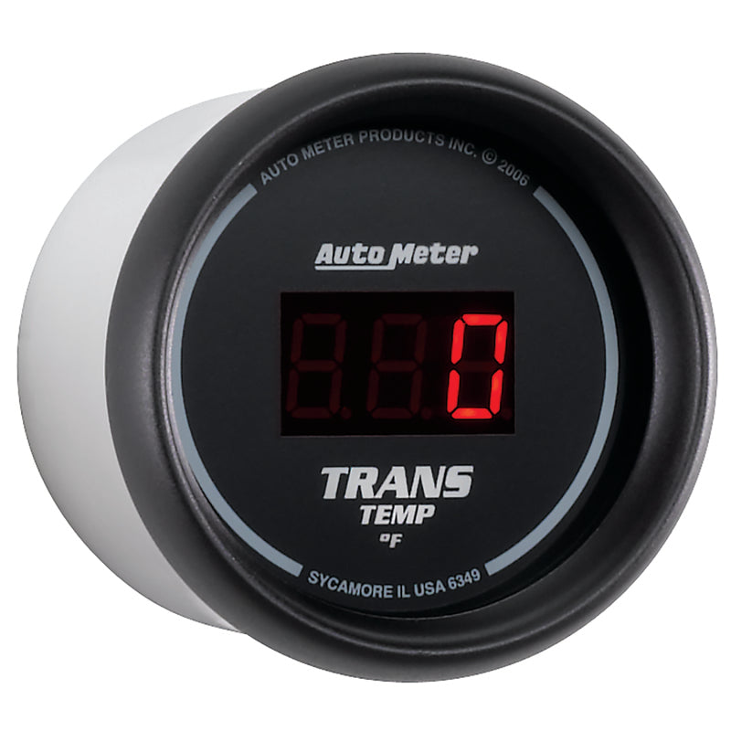 Autometer Z Series 52mm Black Digital 0-300 Deg F Transmission Temperature Gauge 6349