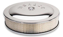 Load image into Gallery viewer, Moroso Racing Air Cleaner - 14in x 5in Filter - Flat Bottom - Steel - Chrome Plated - 4500