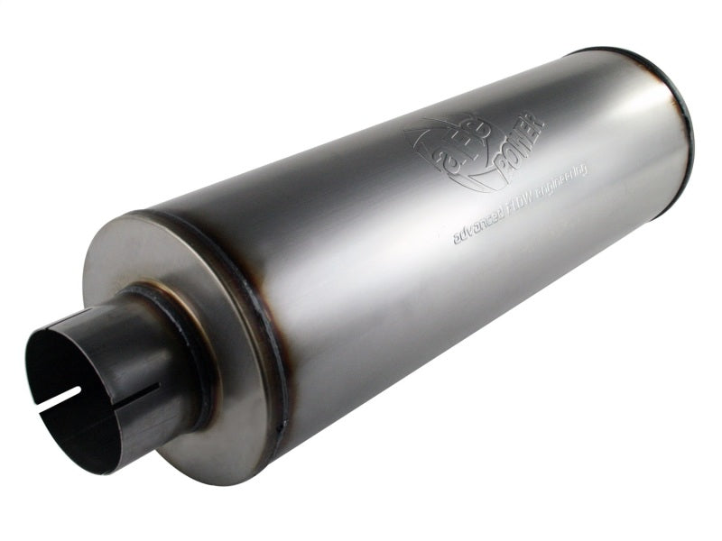 aFe MACHForce XP Exhausts Mufflers SS-409 EXH Muffler 4 ID In/Out 8 Dia - eliteracefab.com