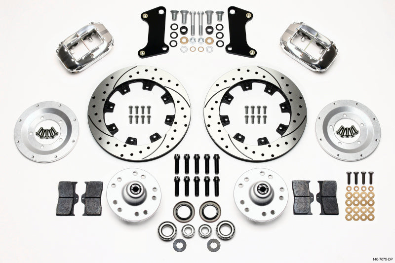 Wilwood Forged Dynalite Front Kit 12.19in Drilled Polished 67-69 Camaro 64-72 Nova Chevelle Wilwood