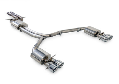 AWE Tuning Audi C7.5 A7 3.0T Touring Edition Exhaust - Quad Outlet Chrome Silver Tips AWE Tuning