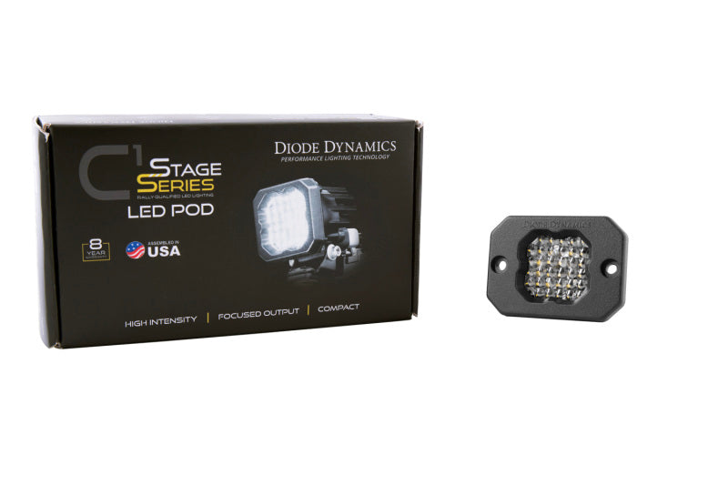 Diode Dynamics Stage Series C1 LED Pod Sport - White Flood Flush ABL Each