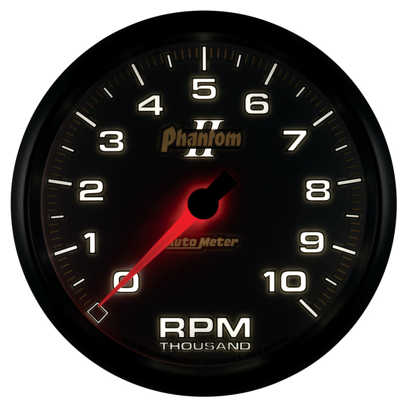 Autometer Phantom II 5in Electrical 10K RPM In-Dash Tachometer 7598
