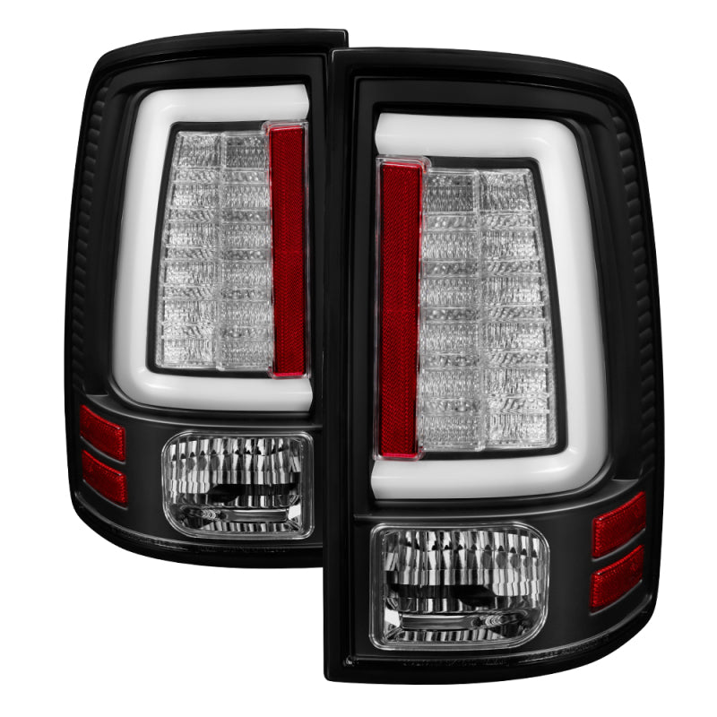 Spyder Dodge Ram 2013-2014 Light Bar LED Tail Lights - Black ALT-YD-DRAM13V2-LED-BK - eliteracefab.com