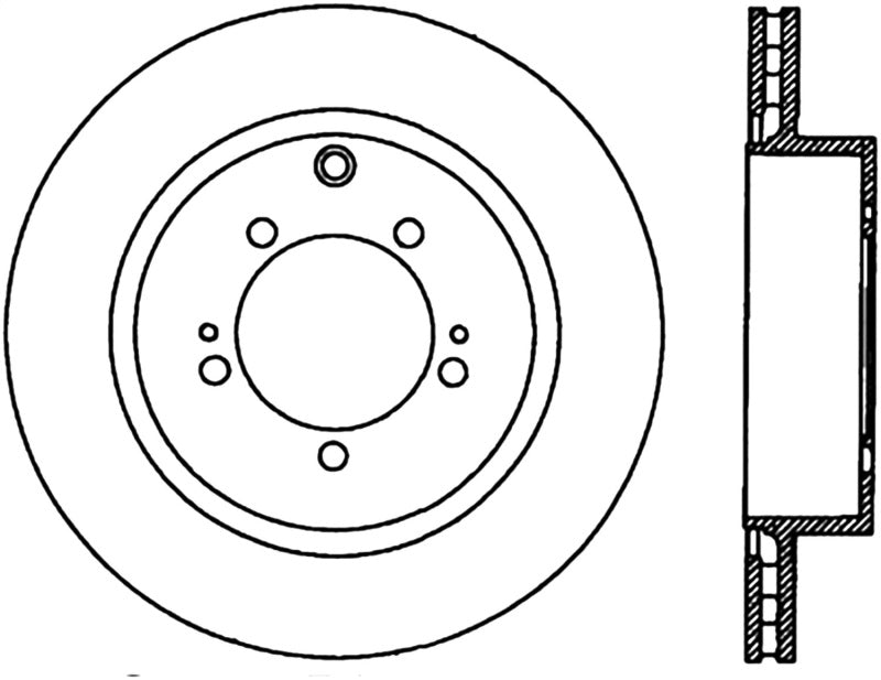 StopTech Power Slot 03-06 Evo 8 & 9 Cryo Slotted Left Rear Rotor Stoptech