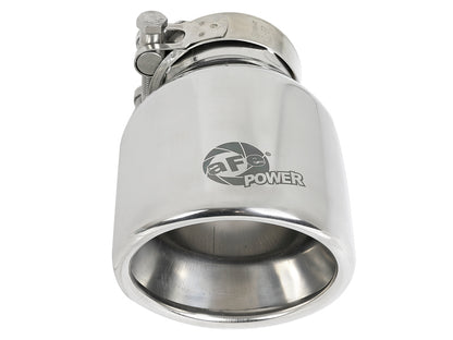 aFe MACH Force-Xp 304 SS Clamp-On Exhaust Tip 2.5in. Inlet / 4in. Outlet / 6in. L - Polished aFe