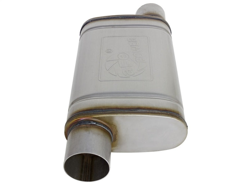 MACH Force-Xp 409 SS Muffler 3in ID Offset/Offset x 4in H x 9in W x 14in L - Oval Body aFe